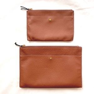 J. Crew Leather Pouch Set